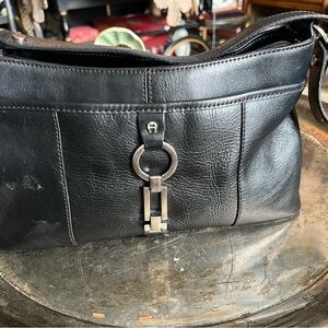 Vintage ETIENNE AIGNER Black Leather Handbag